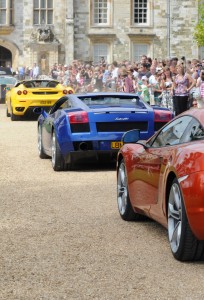 Supercars arriving at Wilton House