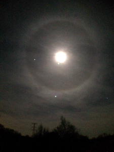 Moon and ice halo website